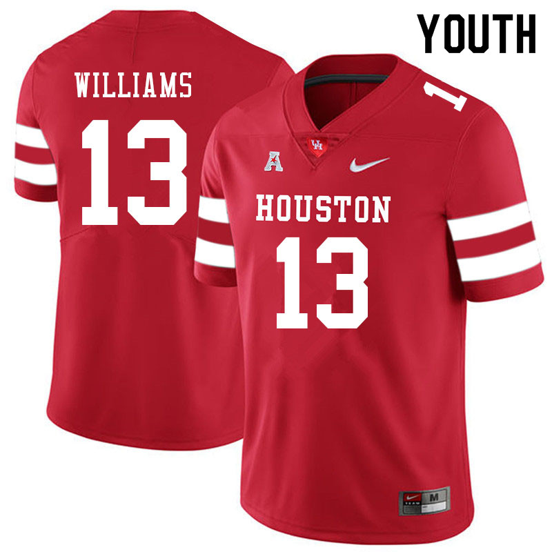 Youth #13 Sedrick Williams Houston Cougars College Football Jerseys Sale-Red - Click Image to Close
